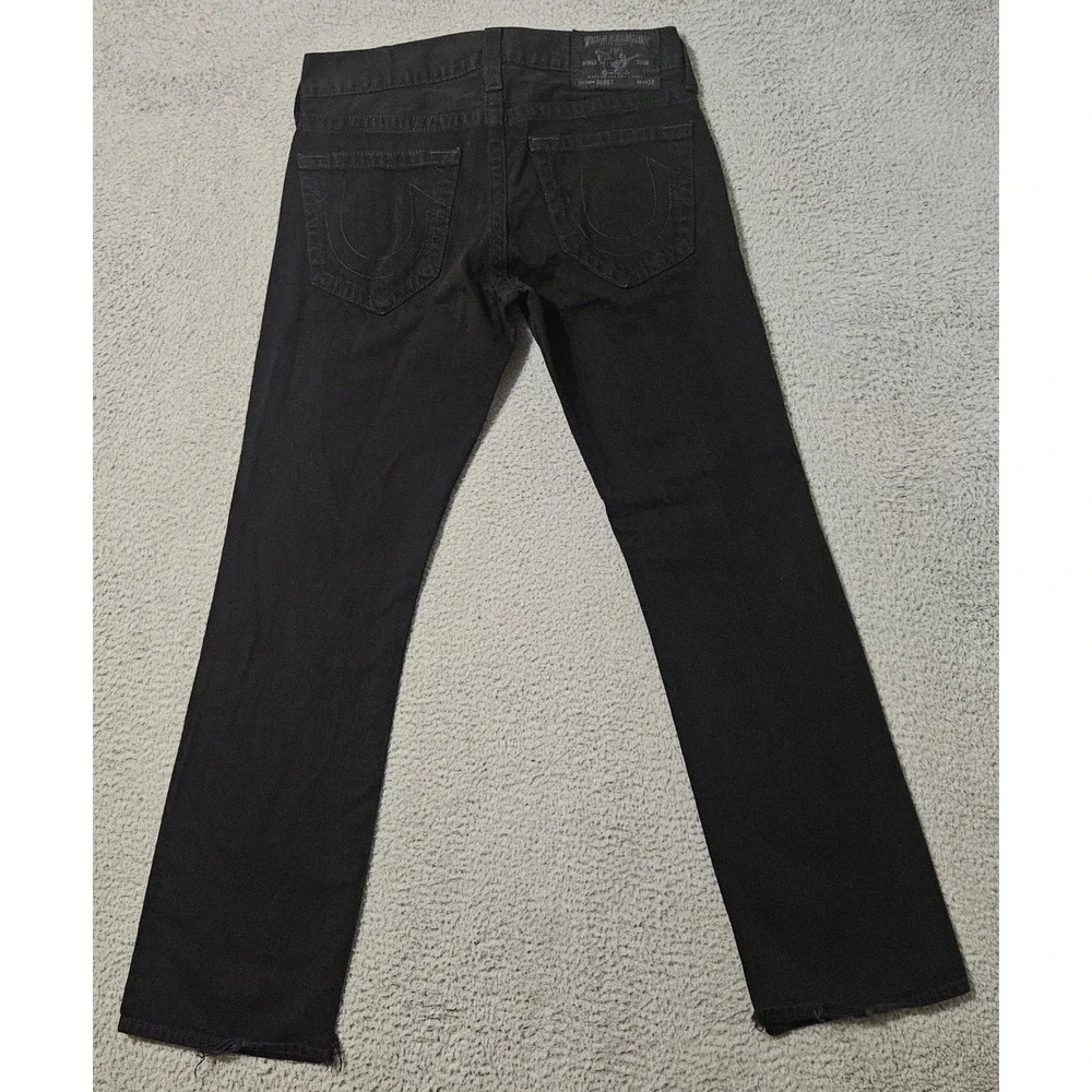 Y2K Bobby True Religion Black Jeans Distressed Made in USA Size 34‎ x 34
